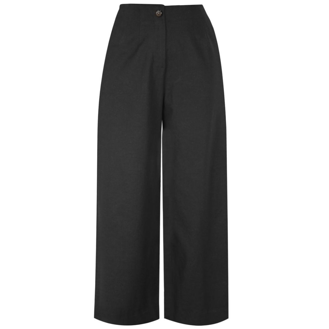 Pantalon City Femme Corte Amplio Diseno Liso 1 Boton