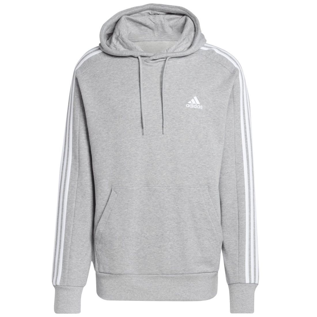 adidas Sudadera Essentials 3 Stripes Logo Blanca para Hombre