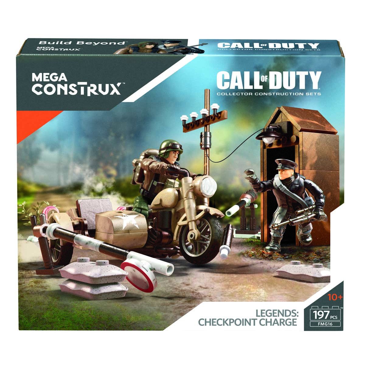 Mega Construx Ww2 Sidecar Checkpoint Mattel