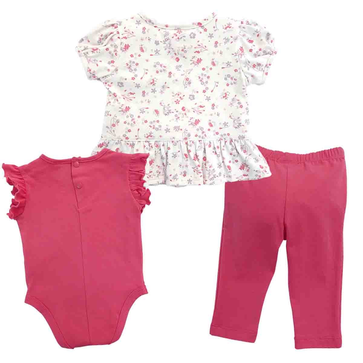 Conjunto 3 Pizas Body Batita Legging Mondo Bambino