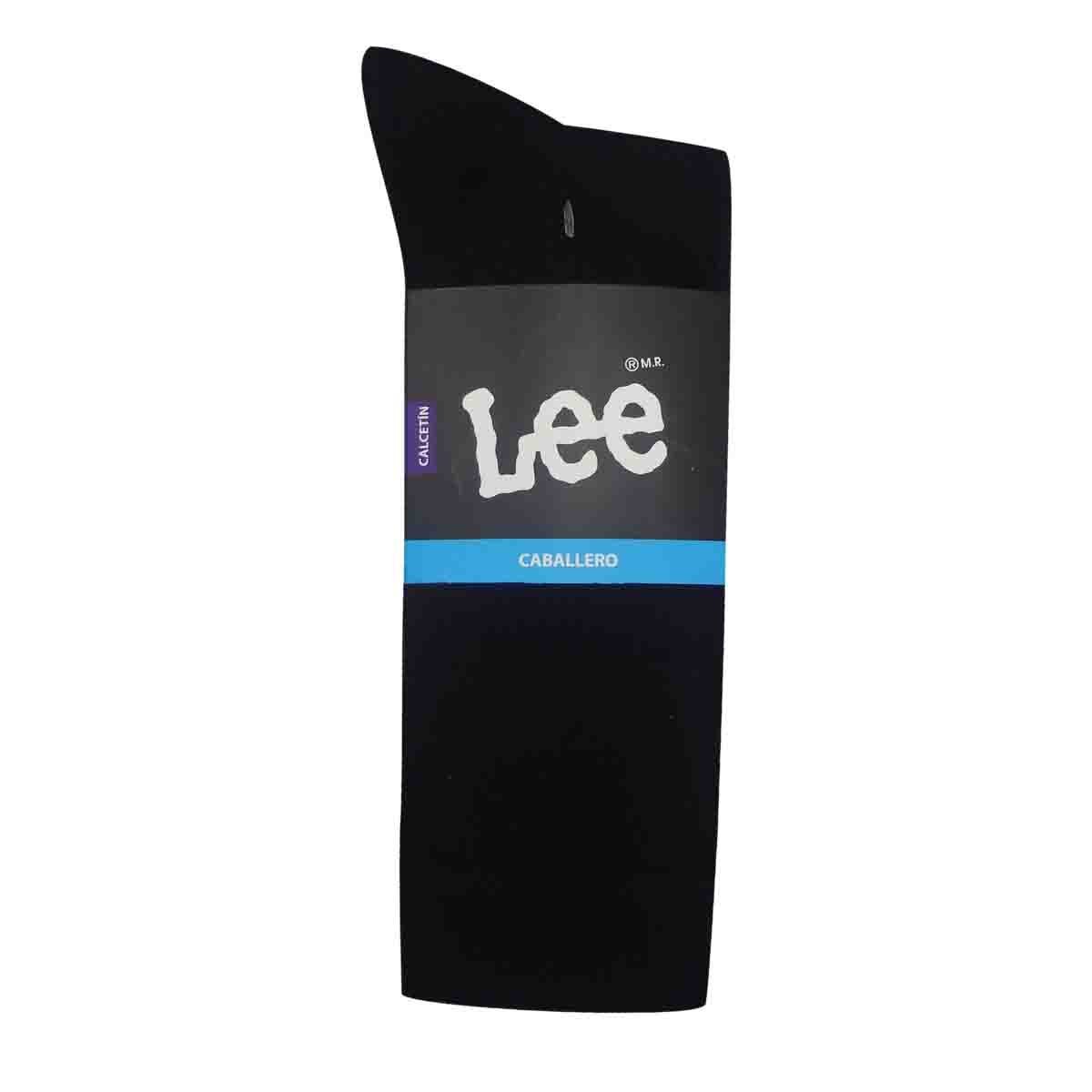 Calcetín Color Negro Liso Lee para Hombre