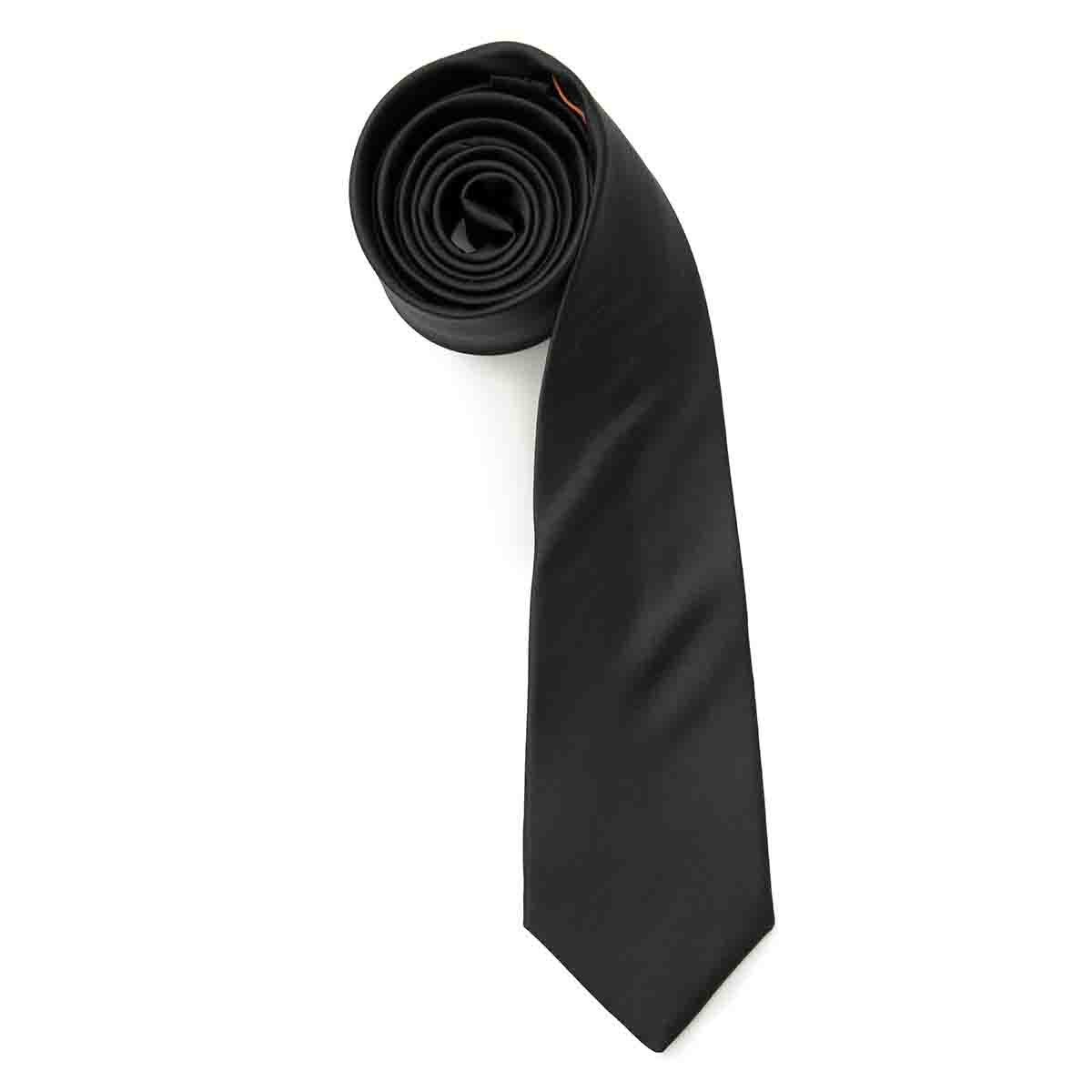 Corbata Color Negro de Poliéster Carlo Corinto