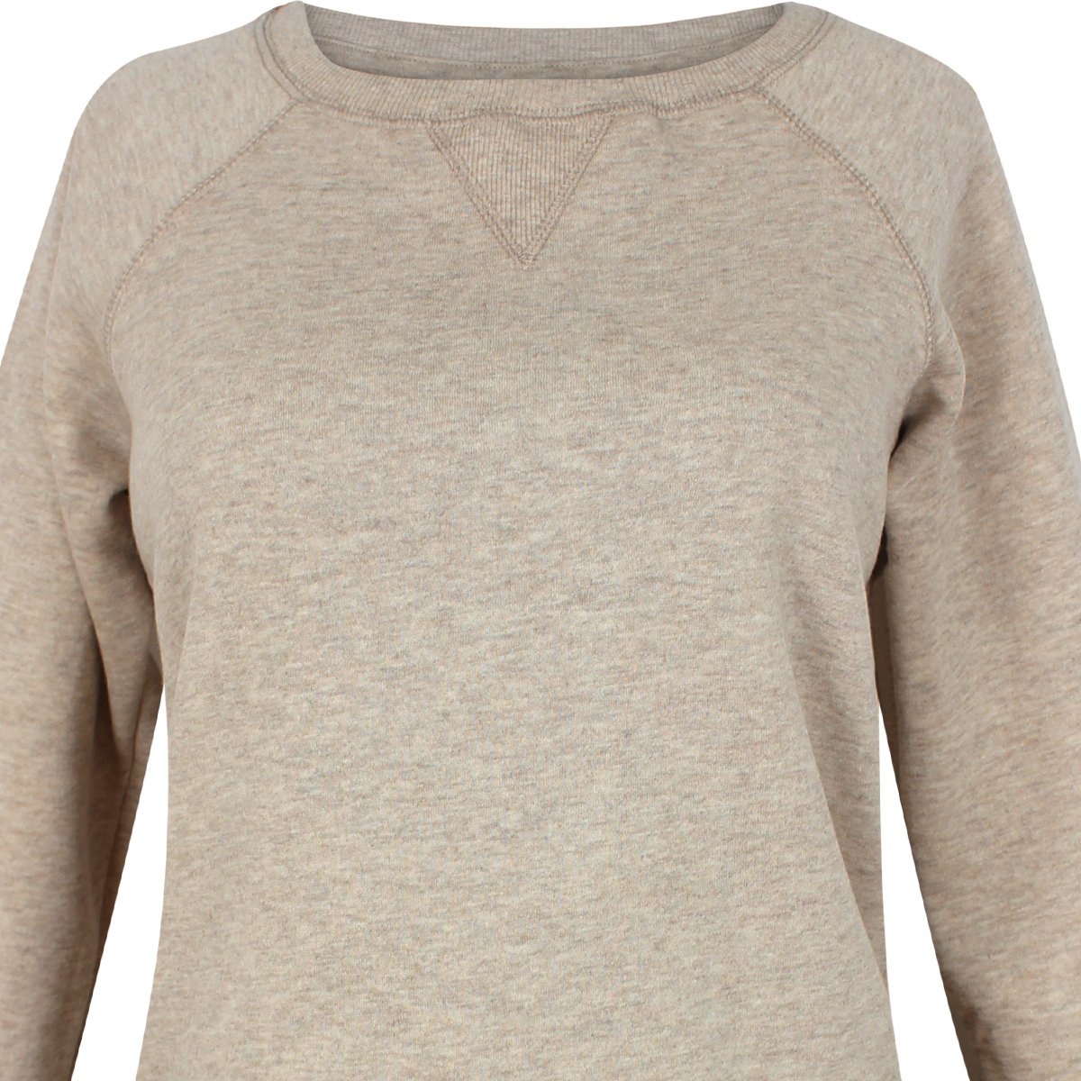 Sudadera Beige Cerrada Escote Redondo Just By Basel