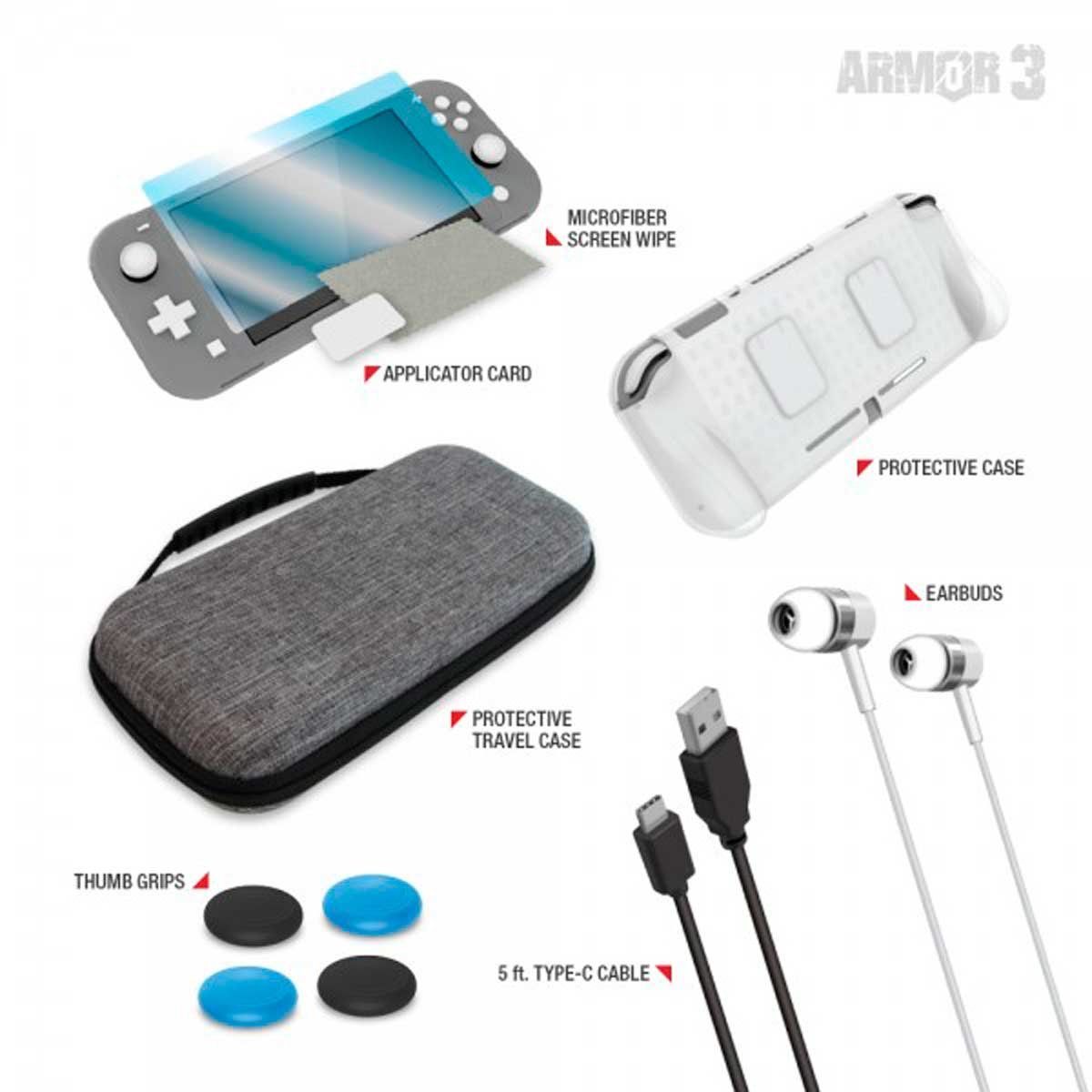 Kit Protector de Viaje Armor 3 Nintendo Switch