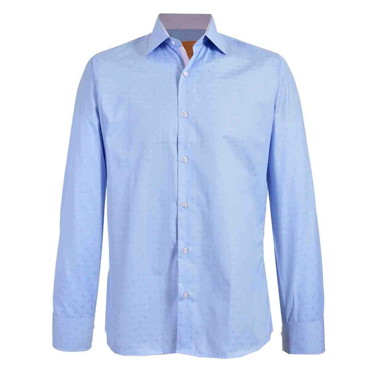 Camisa de Vestir Slim Fit Azul Secf-0719 Carlo Corinto para Caballero