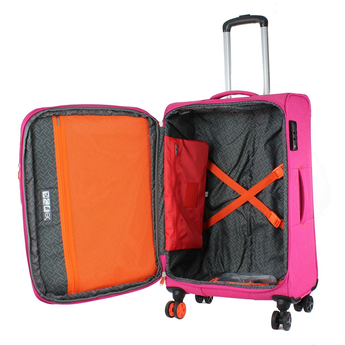 Maleta Individual Vertical de 24&quot; Magenta Cloe