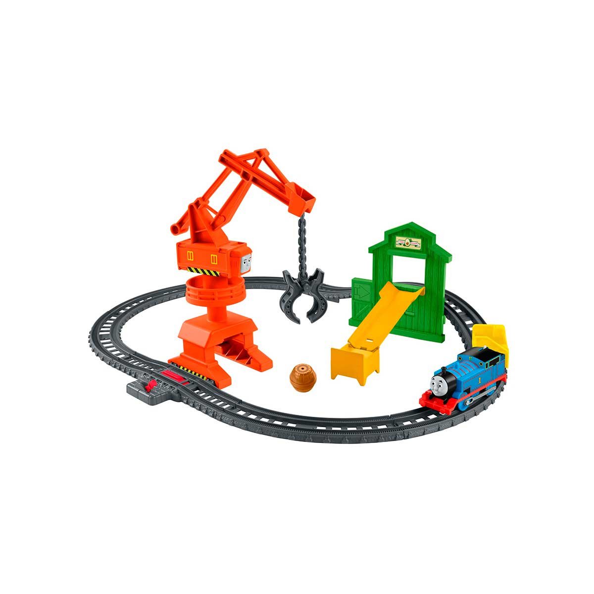 Pista de Juguete Fisher-Price Pista de Trenes con la Grúa Cassia Thomas & Friends