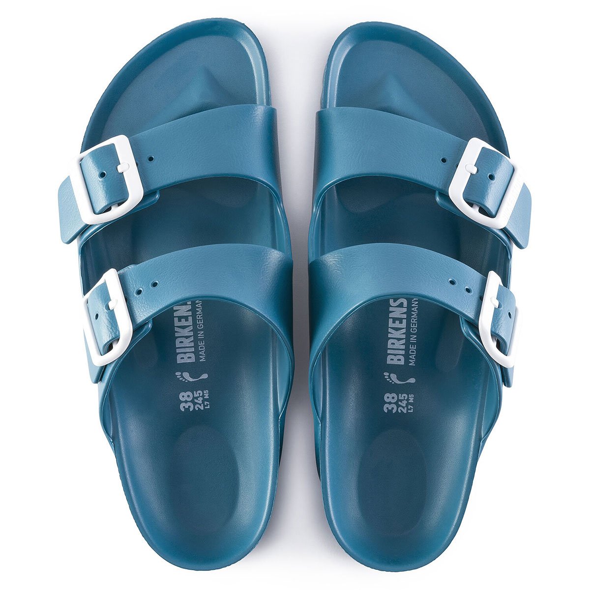 Sandalia Arizona con Doble Correa Ajustable Azul Birkenstock