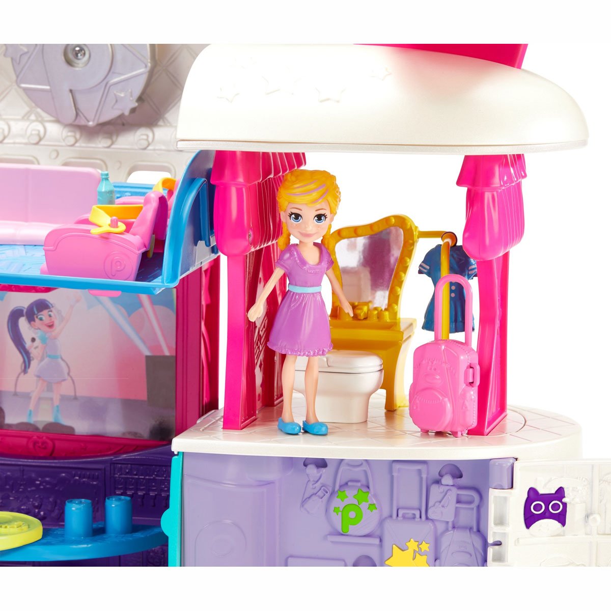 Polly Pocket Set de Juego el Jet Privado de Polly Mattel