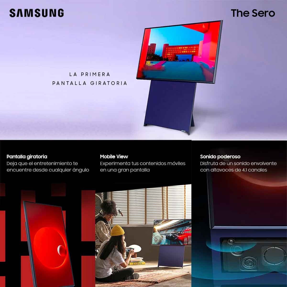 Pantalla Samsung 43" Qled Uhd 4K Sero Concept Qn43Ls05Tafxzx