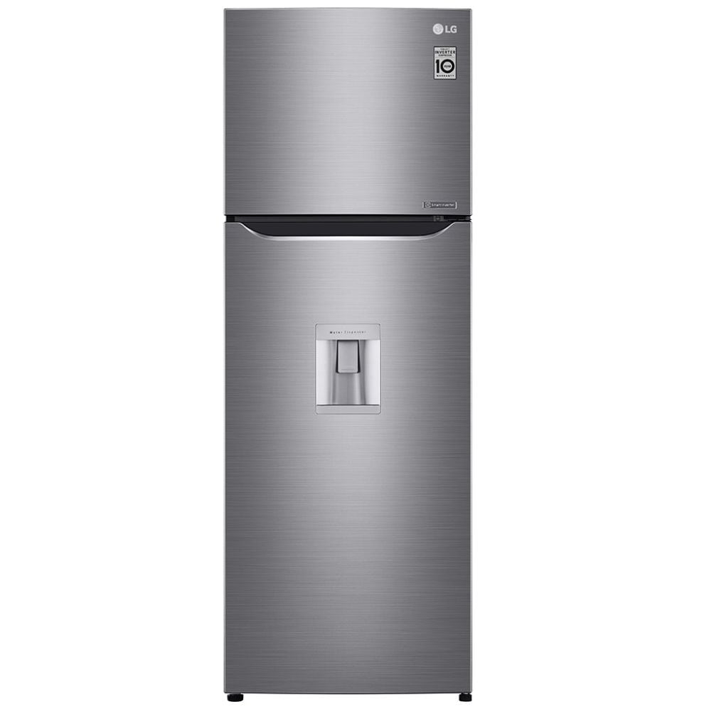 Refrigerador LG Top Mount Smart Inverter con Dispensador de Agua 11 Pies Platino Gt32Wdc