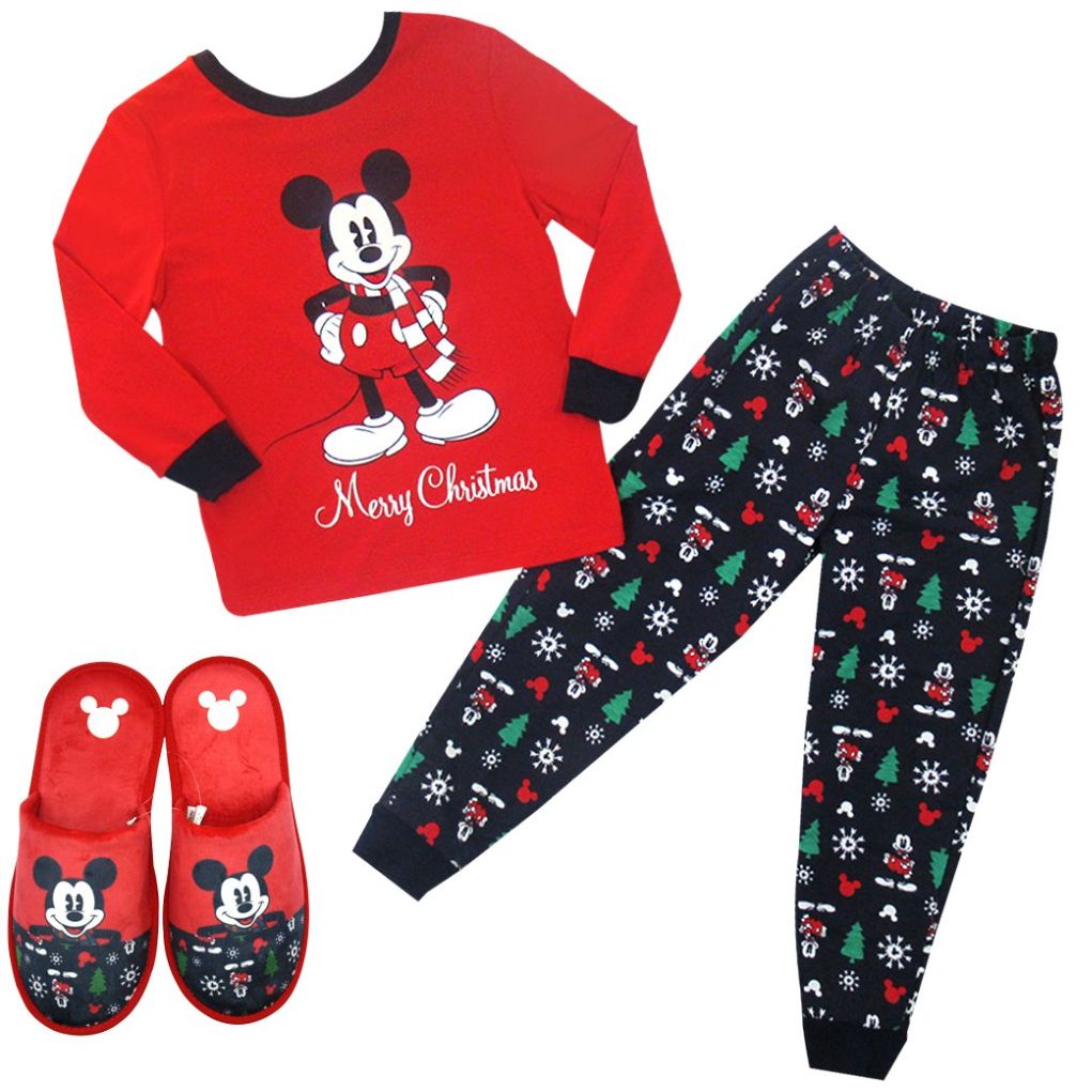 Pijama Disney y Pantuflas Estampadas para Niño