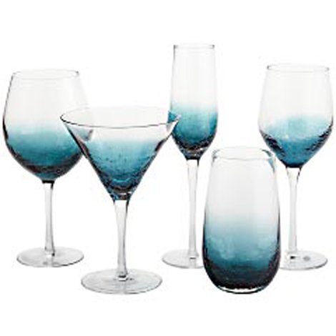 Copa para Agua Crackle Teal Blue Pier 1 Imports