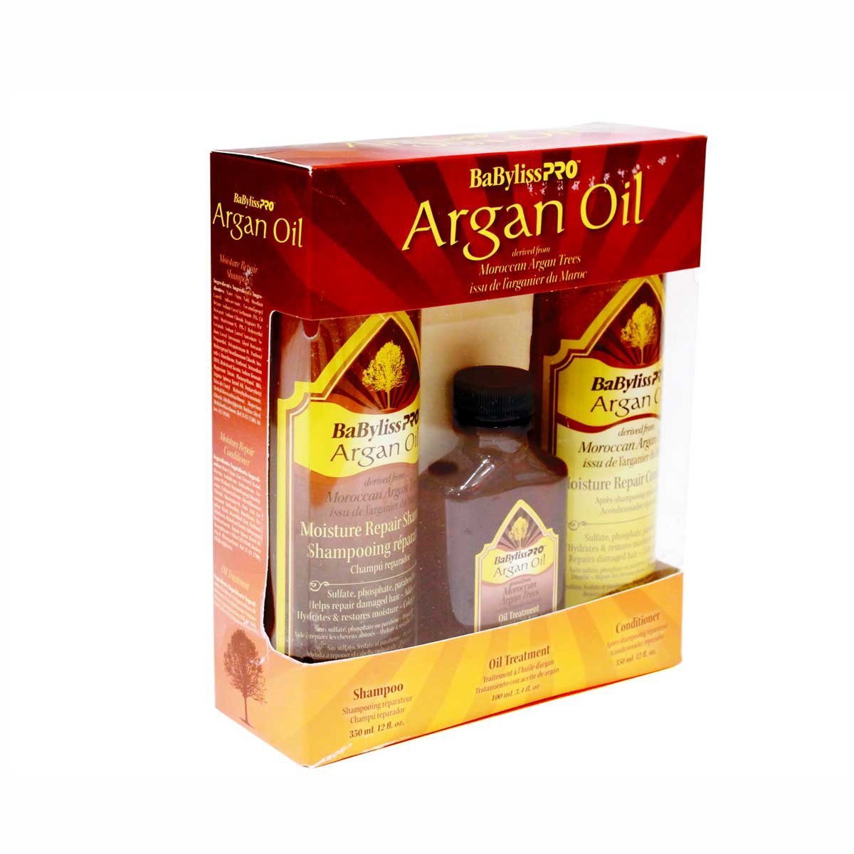Kit de Arg&aacute;n, Shampoo, Acondicionador Y Aceite Baby Liss