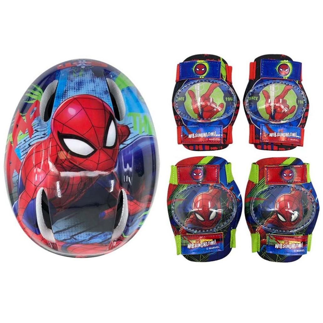 Equipo de Protección Spider-Man Casco Y Rodilleras