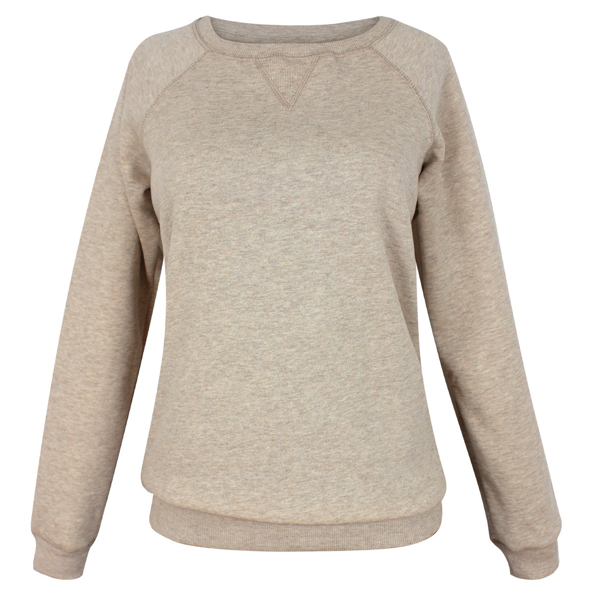 Sudadera Beige Cerrada Escote Redondo Just By Basel