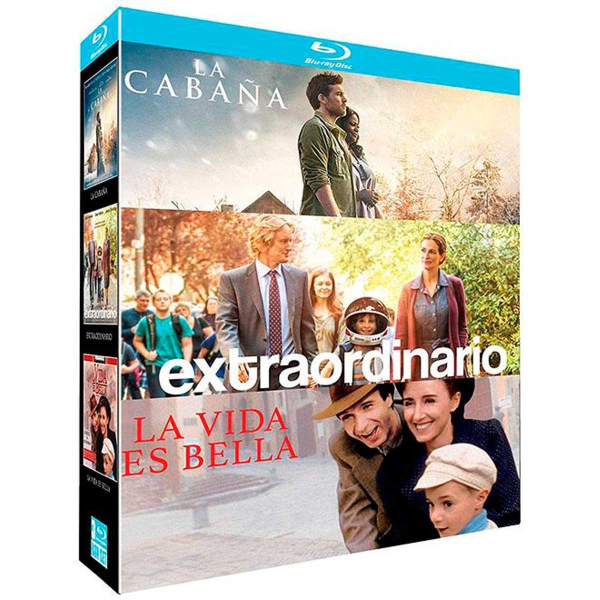 Blu Ray 3 Pack la Cabaña, Extraordinario, la Vida es Bella