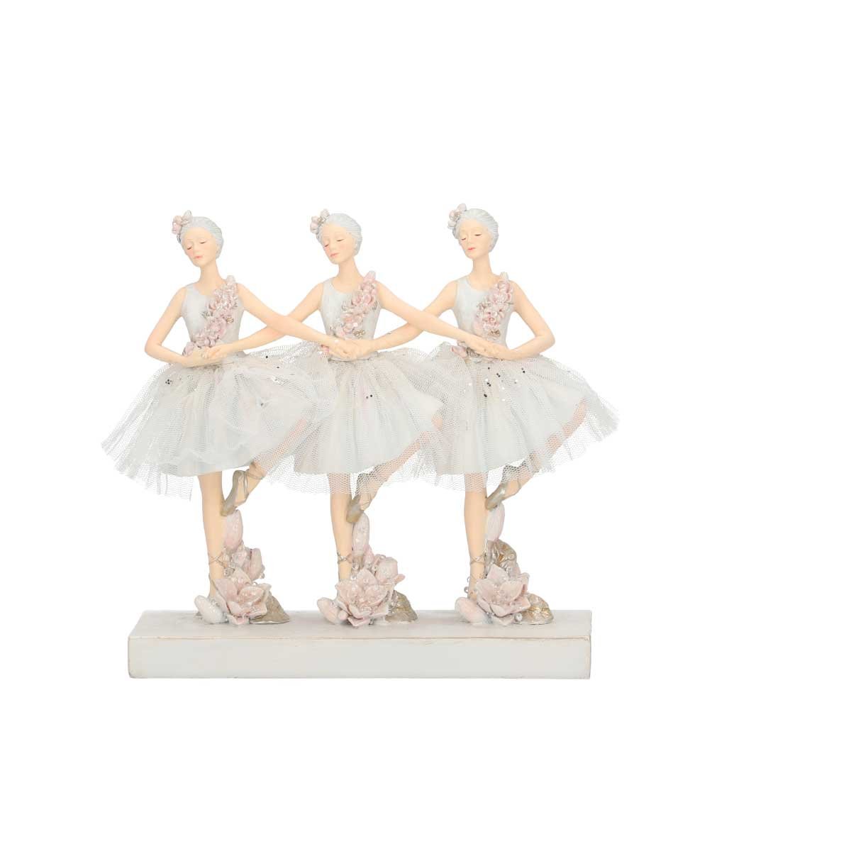 Bailarinas de Resina Color Blanco 19 Cm.