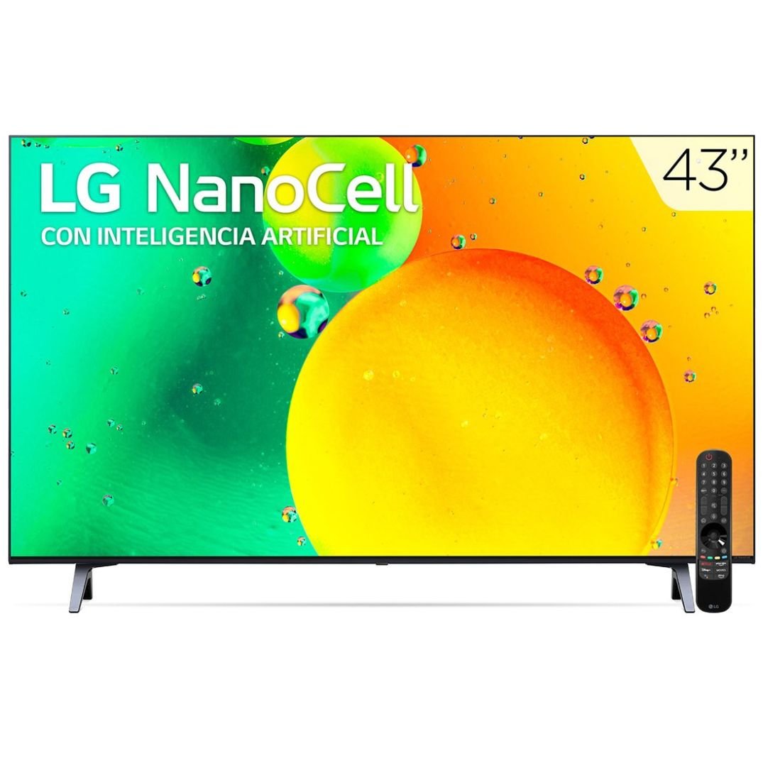 Pantalla LG 43" Nanocell Tv 4K Smart Tv con Thinq Ai 43Nano75Sqa
