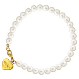 Pulsera Con Hilo De Perlas Y Dije Corazón Mossimo