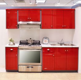 Cocina Modular Alondra New Challenge 2.43 Mts Roja