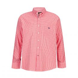 Camisa Manga Larga Cuadro Rojo Polo Club