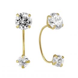 Broquel De Oro 14K Teléfono Circonia Sabelli