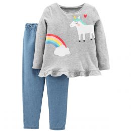 Set Color Gris Manga Larga Carters