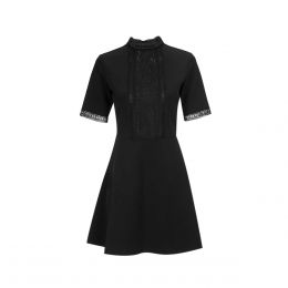 Vestido Manga Corta Con Encaje Life Styler