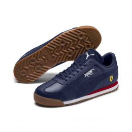 tenis puma roma negro con dorado