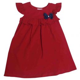 Vestido Rojo Con Moño Coccolato Para Bebé