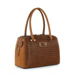 Bolso Bowling Café Con Cortes De Láser Cloe