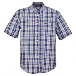 Camisa Classic Manga Corta Color Marino-Blanco Lee