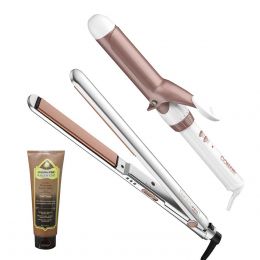 Combo De Alaciadora Y Tenaza Rose Gold Conair