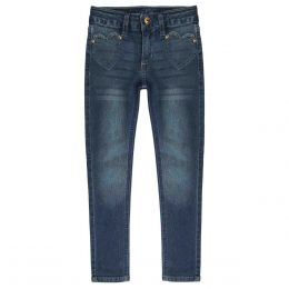Pantalón Mezclilla Skinny Con Bolsas Tipo Corazon 4Teen Para Niña