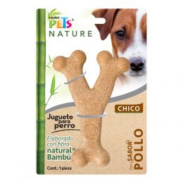 Juguete Hueso Triple De Bambú Ch Sabor Pollo Acuario Lomas