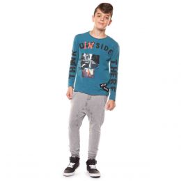 Playera Manga Larga Estampada Dex