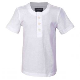 Playera Manga Corta Cuello Henley Color Blanco Jeanious