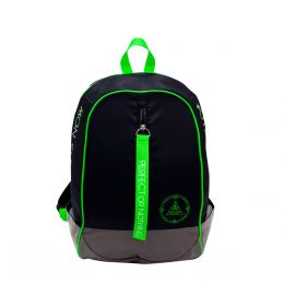 Mochila Negro Con Verde Polinesios