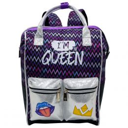 Mochila Plata Con Morado Polinesios