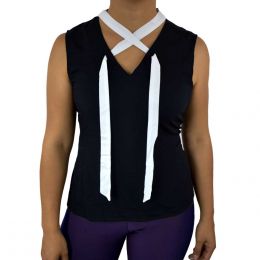 Blusa Con Cintas En Escote Berenjena
