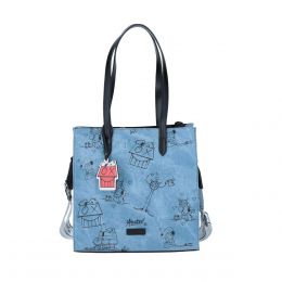 Bolso De Dama Tote Azul Andy Snoopy