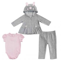 Conjunto 3 Piezas Con Chamarra Mondo Bambino