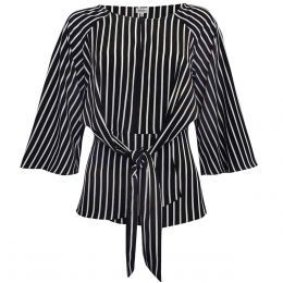 Blusa A Rayas Con Moño Amori