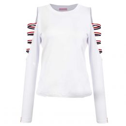 Playera Lisa Manga Larga Con Cintas Beverly Hills