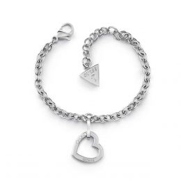 Pulsera Hearted Chain Plata Guess