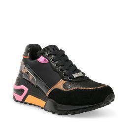 Tenis Chunky Negro Multitextura Steve Madden