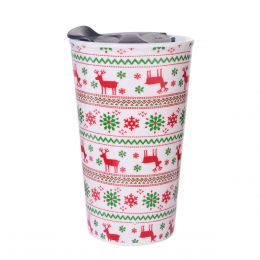 Taza Con Tapa Navideño Noritex