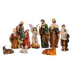 Nacimiento De Polyresina Set De 11Pz 13X10X31 Cm.
