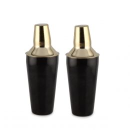 Set De 2 Shakers Dorado Con Negro Allene